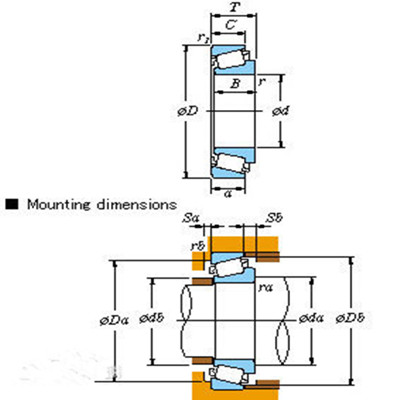 33218 JR - роликовый подшипник Koyo 33218 JR - конический роликовый подшипник Koyo - 90 * 160 * 55 мм