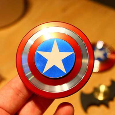 Hand Fidget Toy Captain America Shield Hand Spinner Metal Finger Stress уменьшить H