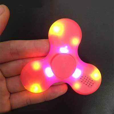 Bluetooth Audio Hand Spinner со светодиодной подсветкой и музыкой, может подключать мобильный телефон,
